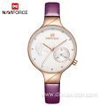 Naviforce 5001 Beautiful Flower Women Watches Calendar Dual Dial Hours Clock Ladies Digital Watches NF5001S